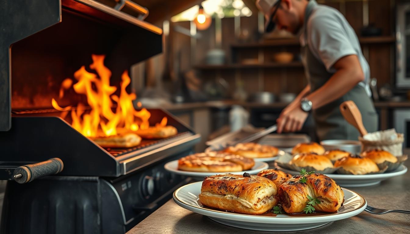 Freshly baked homemade cake in a kitchen setting