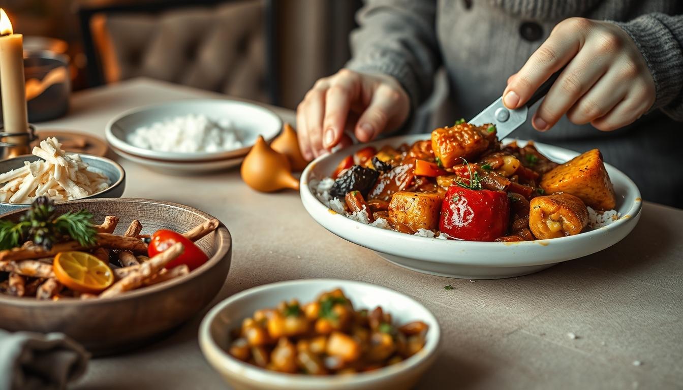 Measured baking ingredients prepared on a counter